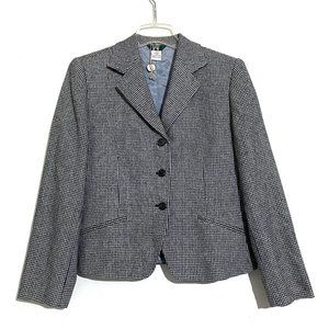 H&W Vintage Silk Tweed Three Button Blazer